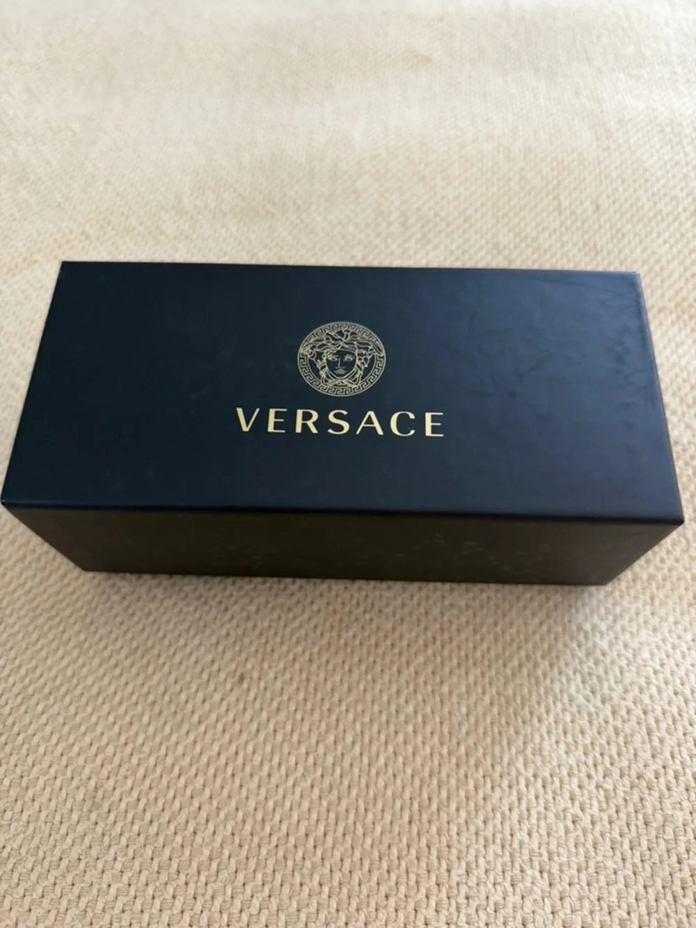 Versace MOD 4466-U Black Gold Medusa Head Frame Sunglasses 54-19 140 With Box